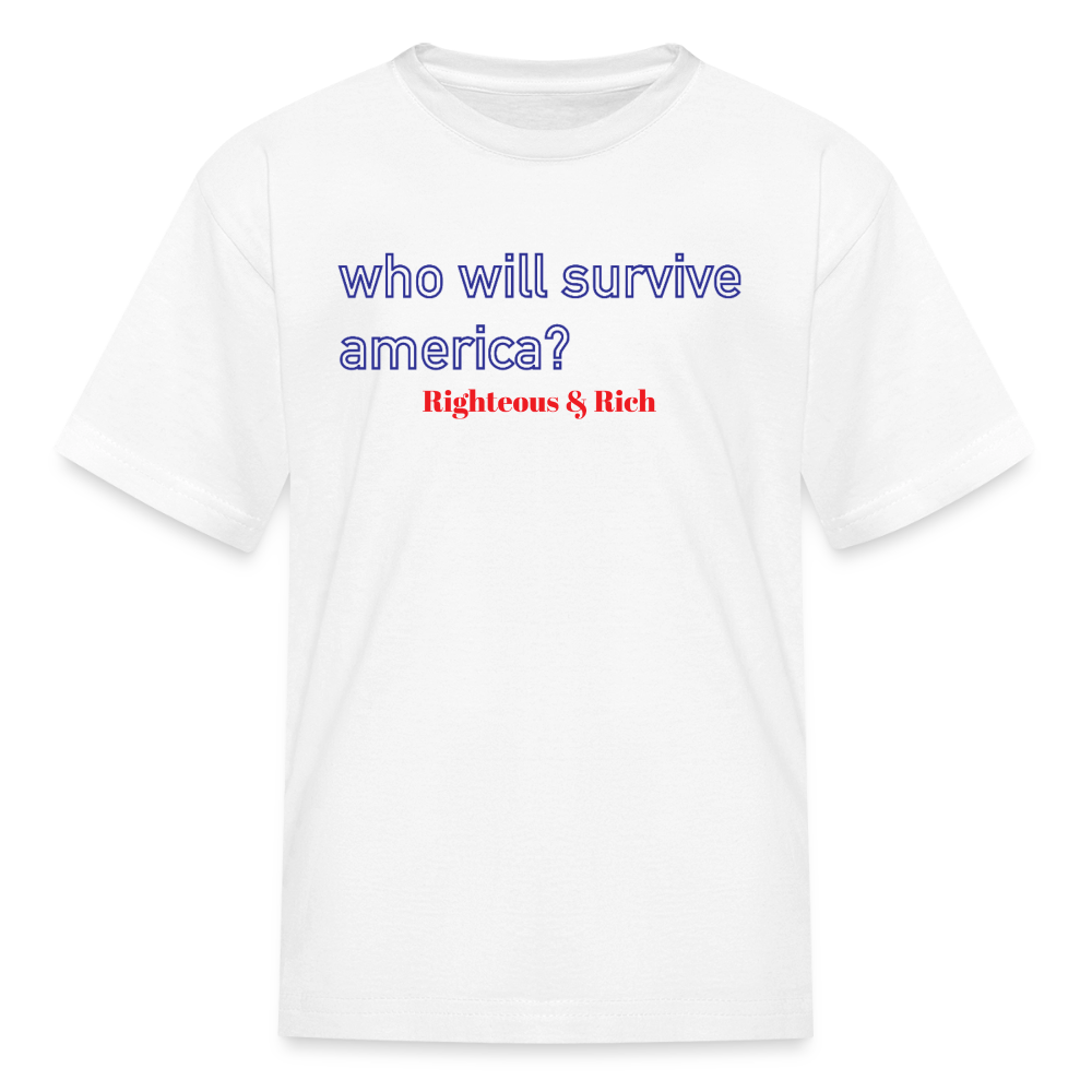 Who Will Survive America Kids' T-Shirt - white