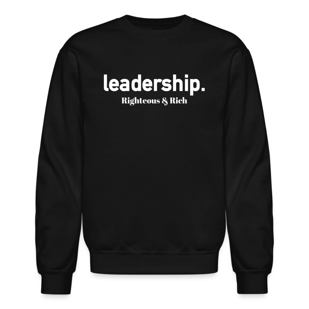 LEADERSHIP. Black Unisex Crewneck Sweatshirt - black