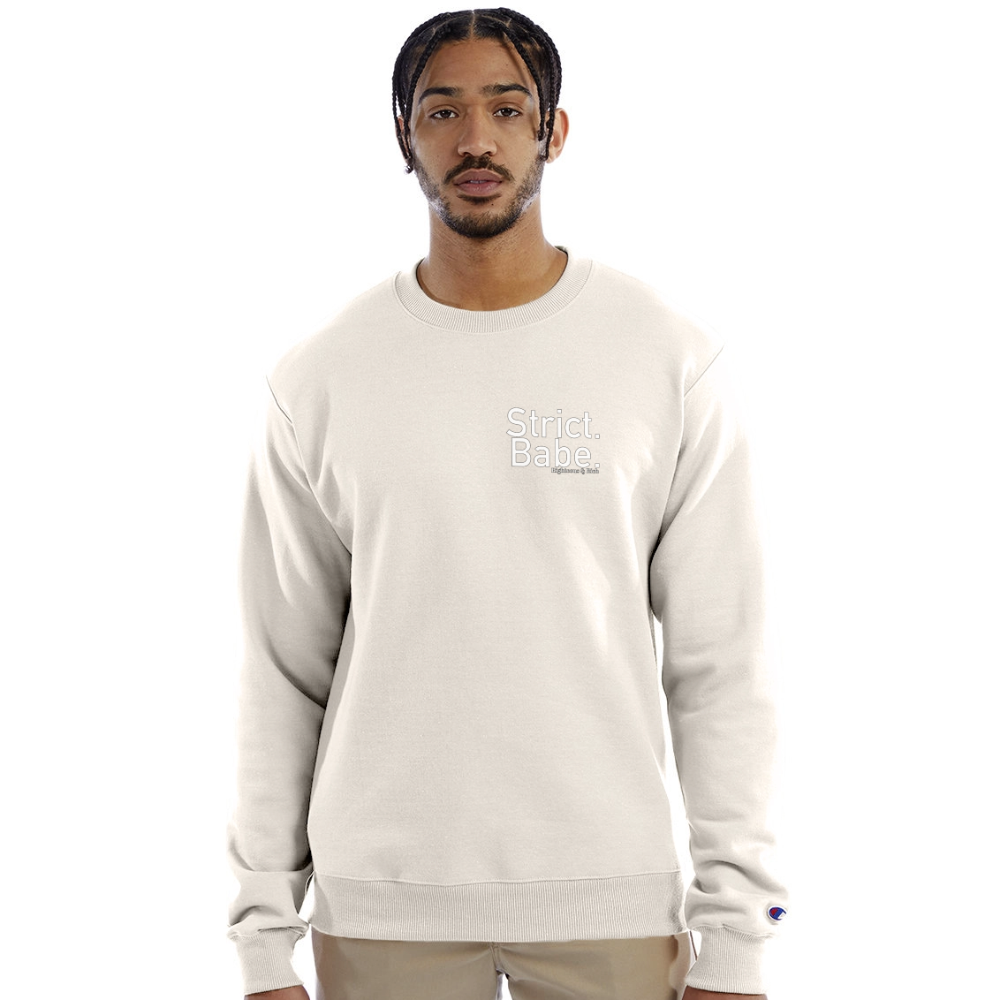 Righteous & Rich x Champion Strict Babe Unisex Powerblend Sweatshirt - Sand