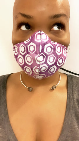 Purple Hex Washable Face Masks