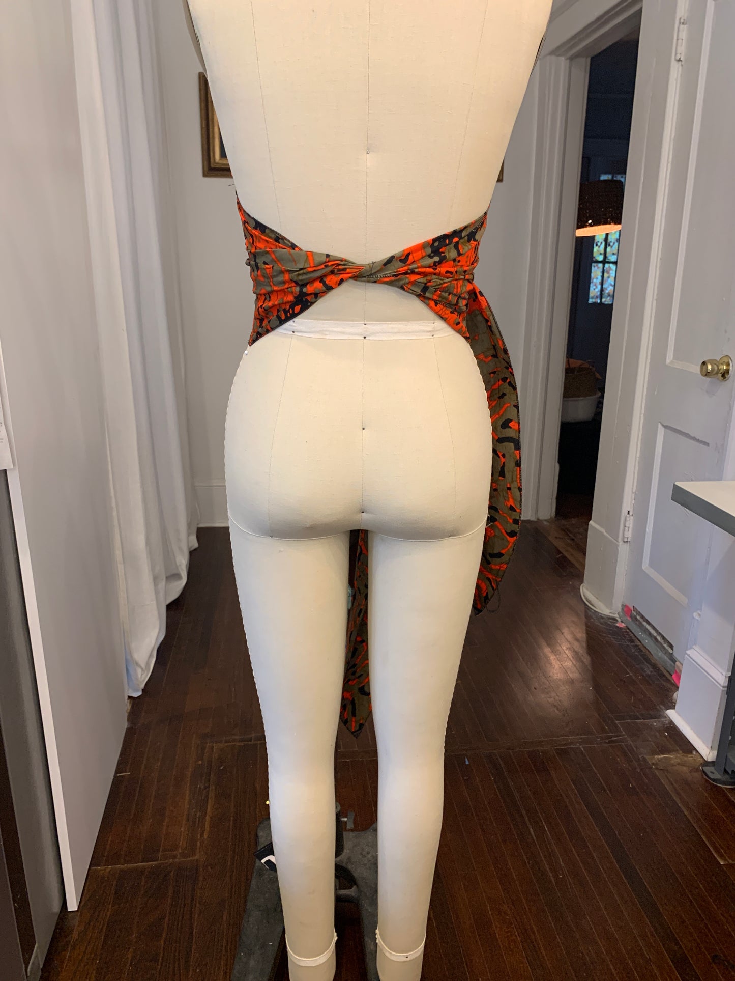 Adjustable Corset Belt in Tribal Camo
