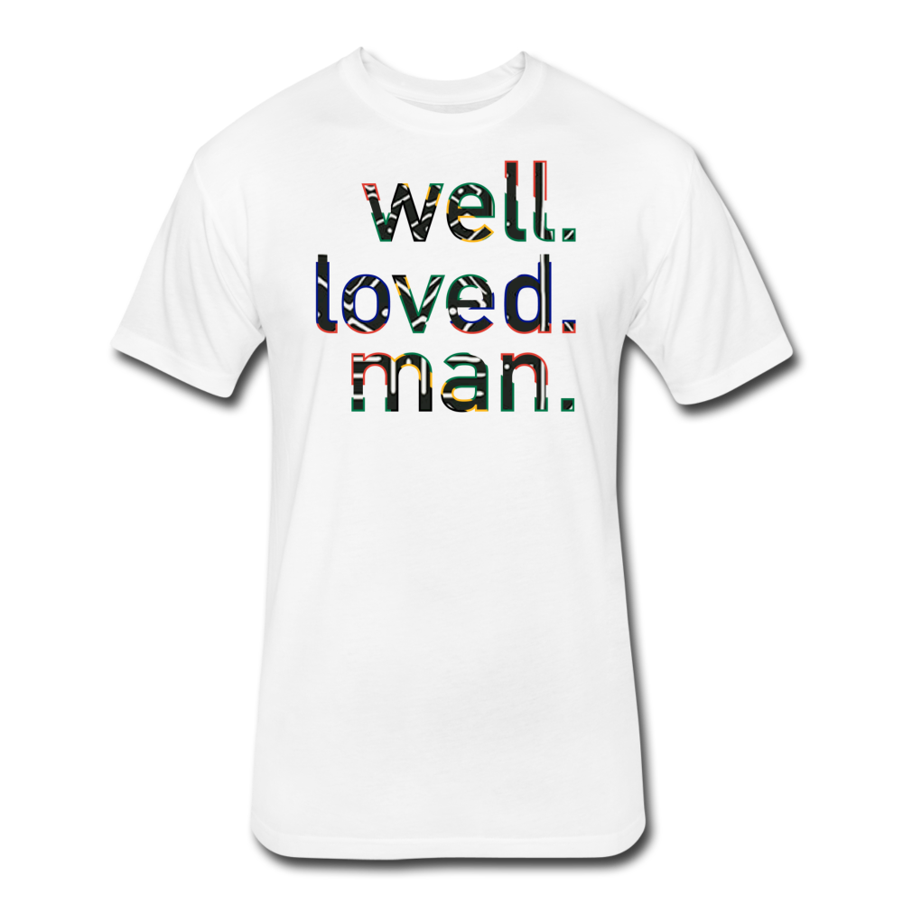 Well Loved Man Fitted Cotton/Poly T-Shirt - white