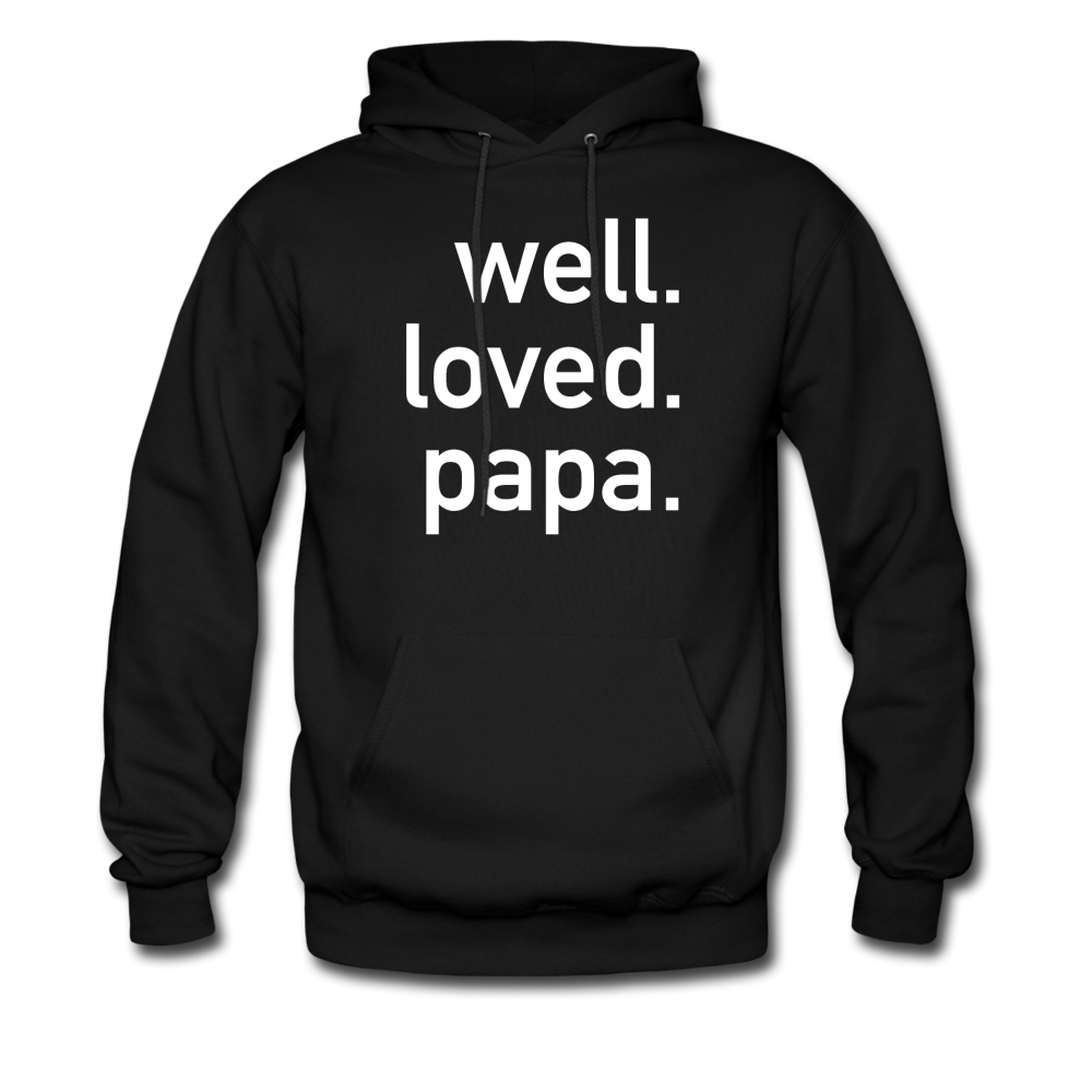 Well Loved Papa Men's Hoodie - black