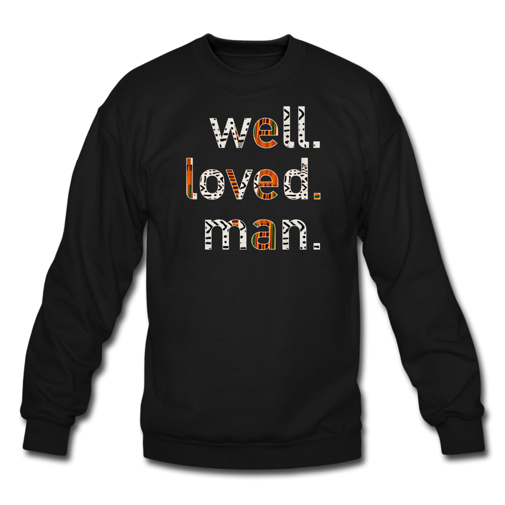 Well Loved Man Crewneck Sweatshirt - black