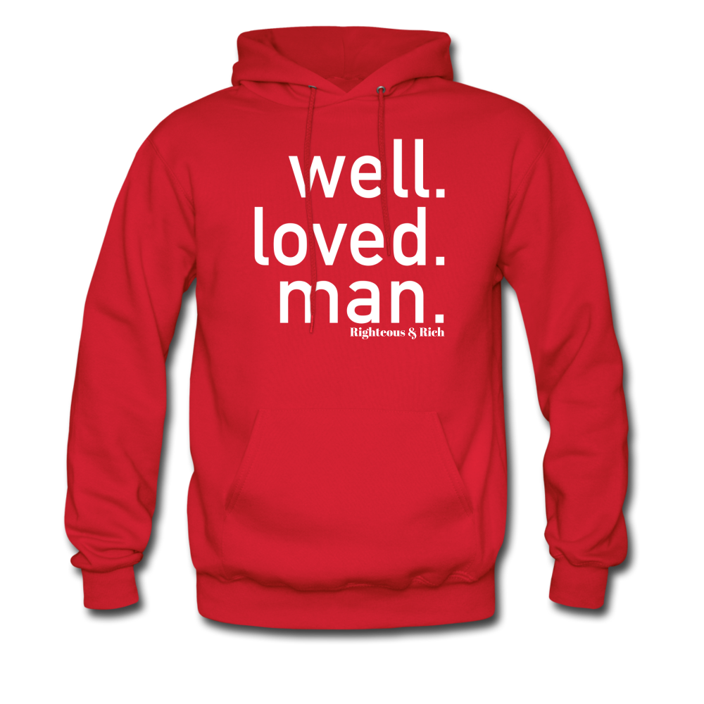 Well Loved Man Hoodie - red