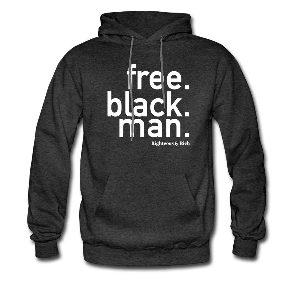 Free Black Man Hoodie - charcoal grey
