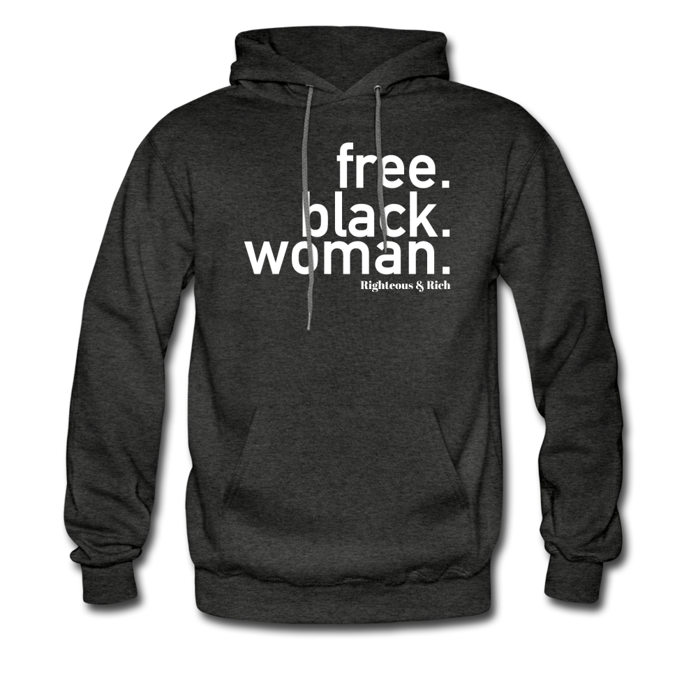 Free Black Woman Hoodie UNISEX - charcoal grey
