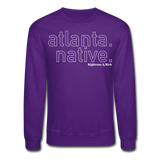 Atlanta Native Crewneck Sweatshirt UNISEX - purple