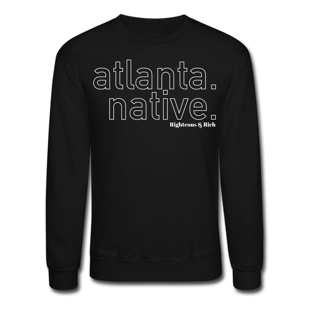 Atlanta Native Crewneck Sweatshirt UNISEX - black