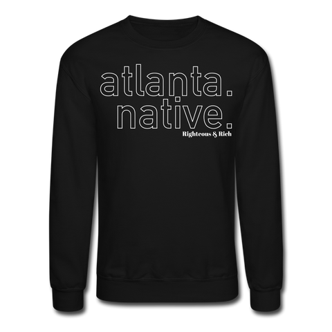 Atlanta Native Crewneck Sweatshirt UNISEX - black
