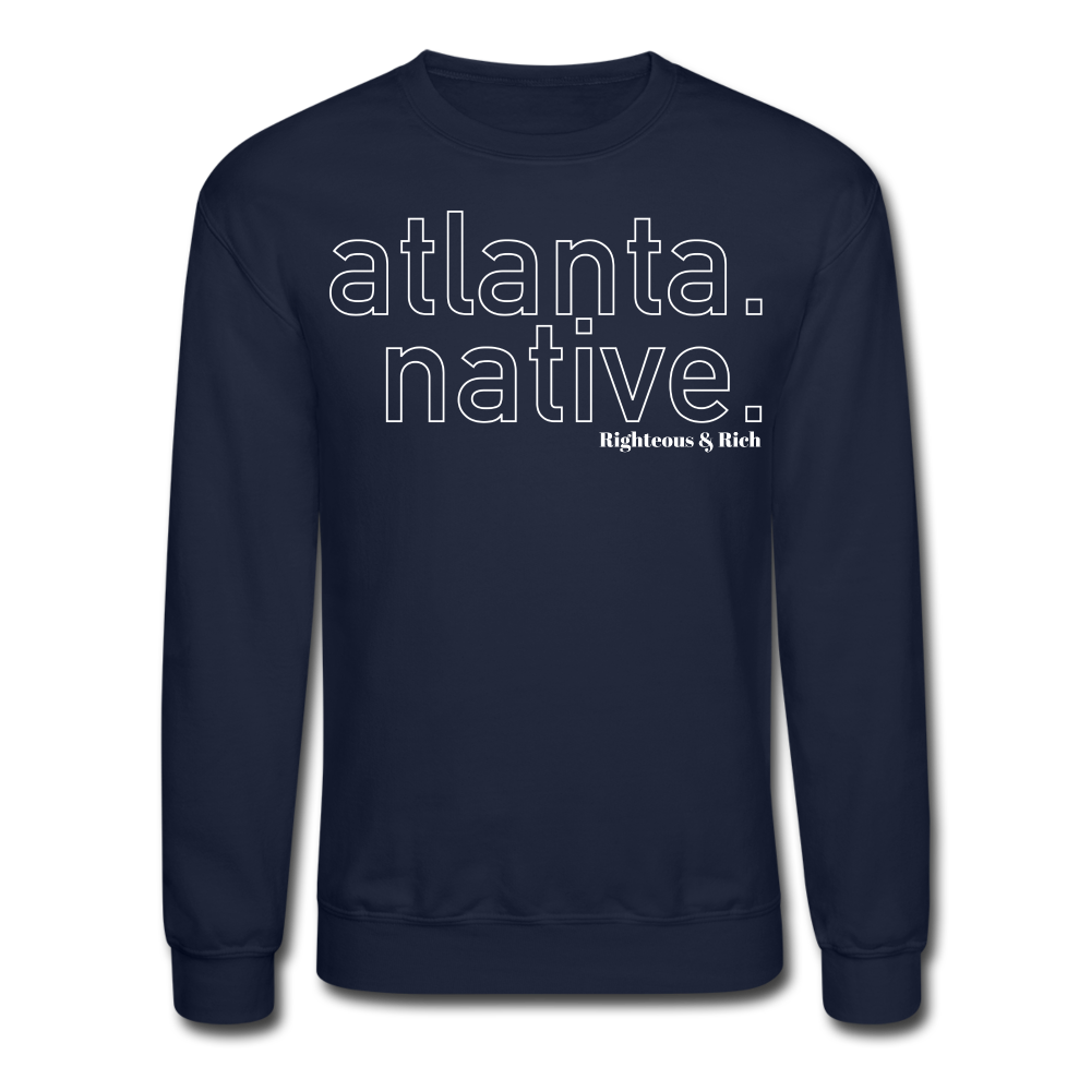 Atlanta Native Crewneck Sweatshirt UNISEX - navy