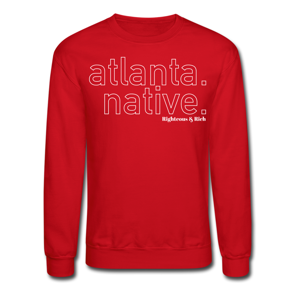Atlanta Native Crewneck Sweatshirt UNISEX - red