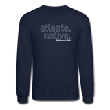 Atlanta Native Crewneck Sweatshirt(smaller graphic) - navy