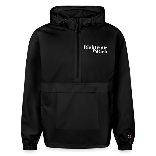 Righteous & Rich x Champion Packable Jacket - black