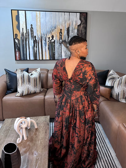 Midnight Bloom Maxi Dress