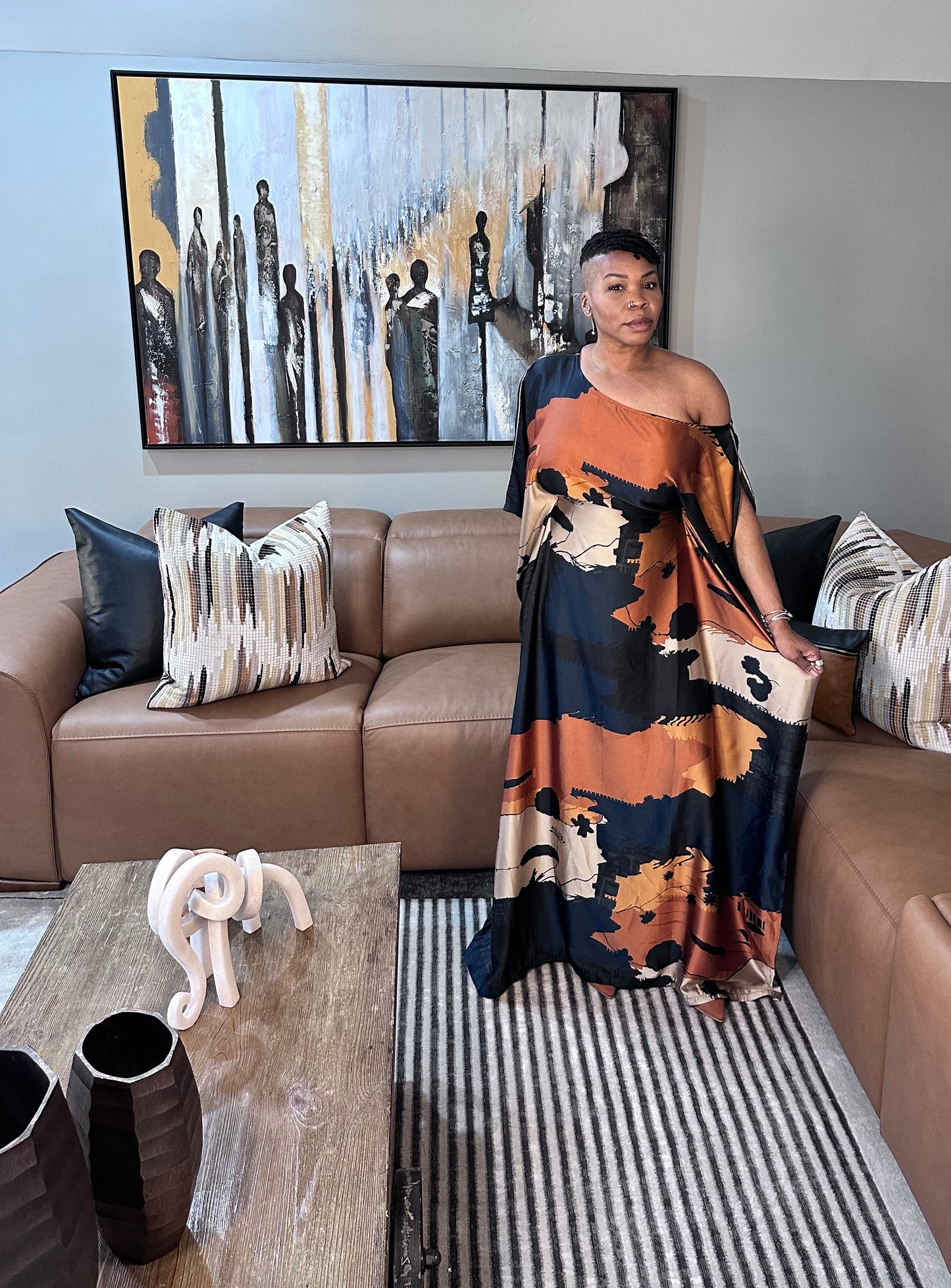 Sunset Aura Kaftan Dress