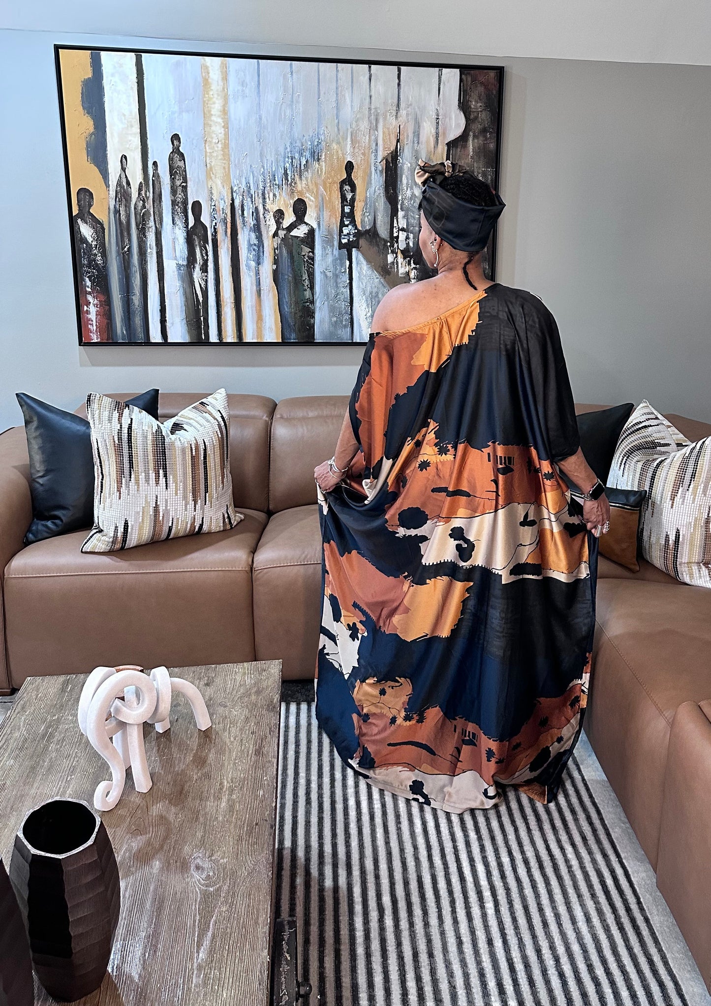 Sunset Aura Kaftan Dress