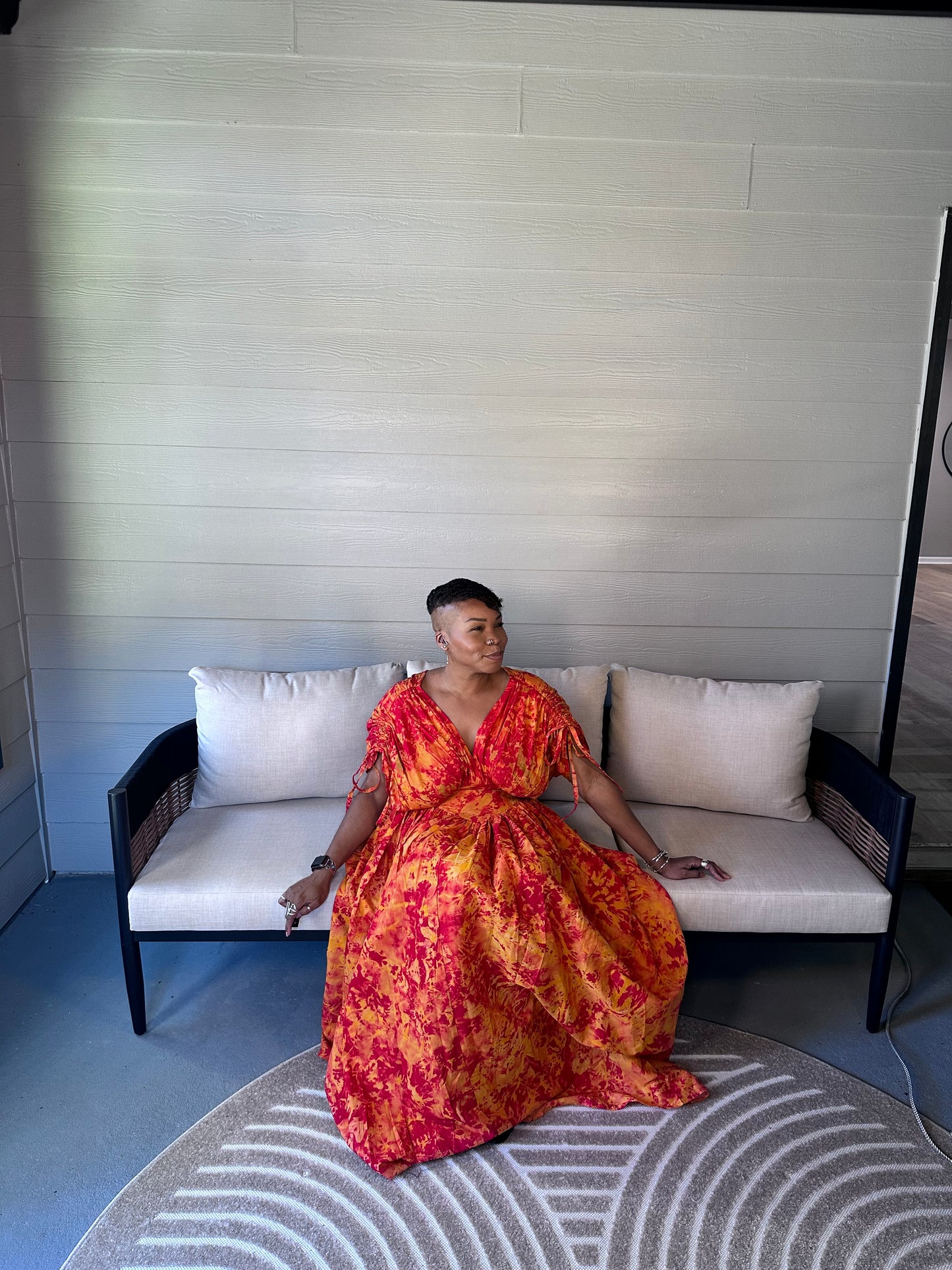 Fiery Elegance Maxi Dress