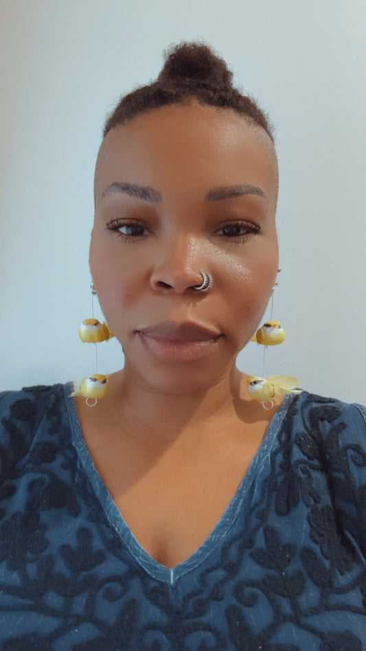 Yellow Birds of a Feather Earrings
