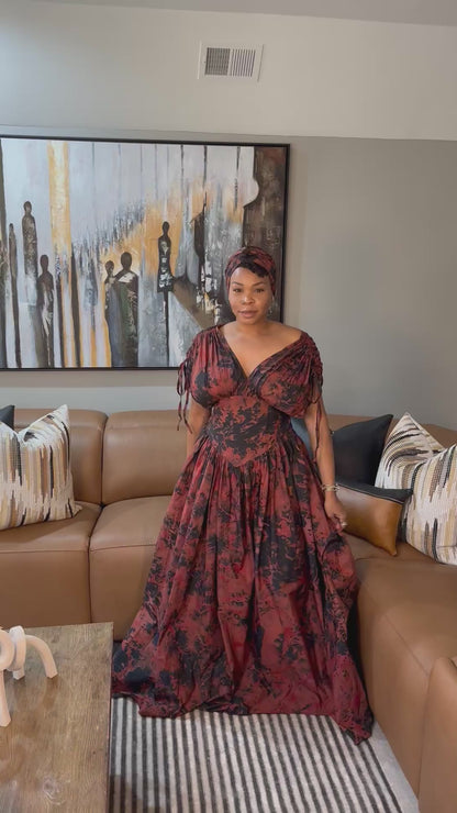 Midnight Bloom Maxi Dress