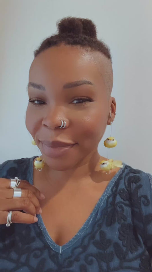 Yellow Birds of a Feather Earrings