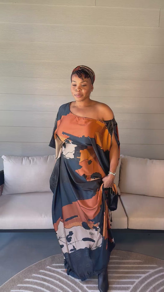 Sunset Aura Kaftan Dress