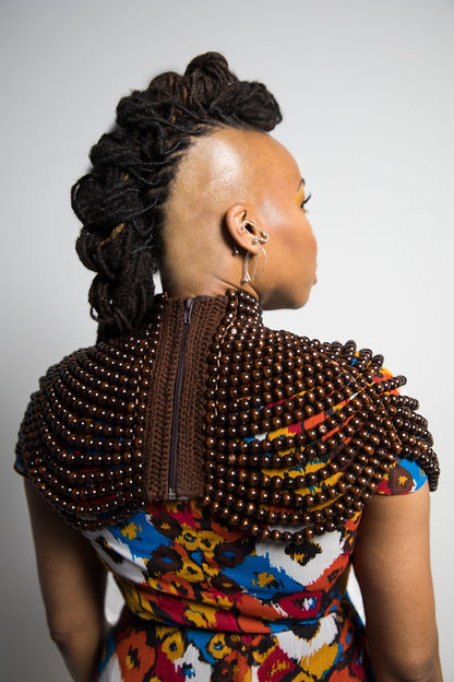 Brown Beaded Neckpiece