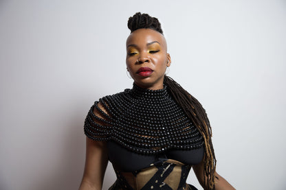 Black Beaded Neckpiece