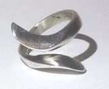 Sterling Silver Elongated Wrap Ring (Size 8.25)