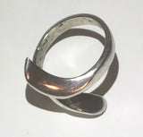 Sterling Silver Elongated Wrap Ring (Size 8.25)