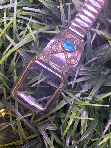 Turquoise Stone Sterling Silver Apple Watch Band