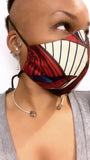 Soar Cream/Red/Navy Washable Face Masks
