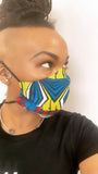 Hi-Tech Yellow/Turquoise/Red Washable Face Masks