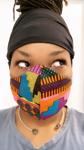 Candy Kente Washable Face Masks