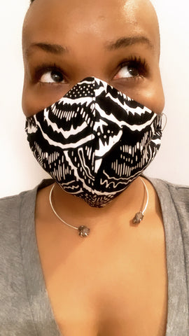 Canopy Black/White Washable Face Masks