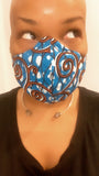 Tide Turquoise/Orange/White Washable Face Masks