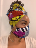 Disco Washable Face Masks+Headwrap