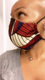 Soar Cream/Red/Navy Washable Face Masks