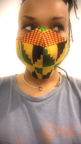 Kente Print Washable Face Masks