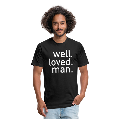 Well Loved Man Black Fitted Cotton/Poly T-Shirt - black