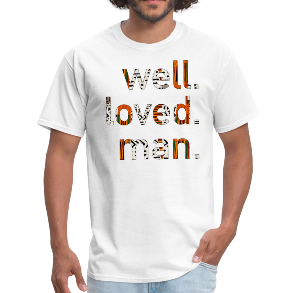 Cream Multi Mudcloth Men's T-Shirt - white