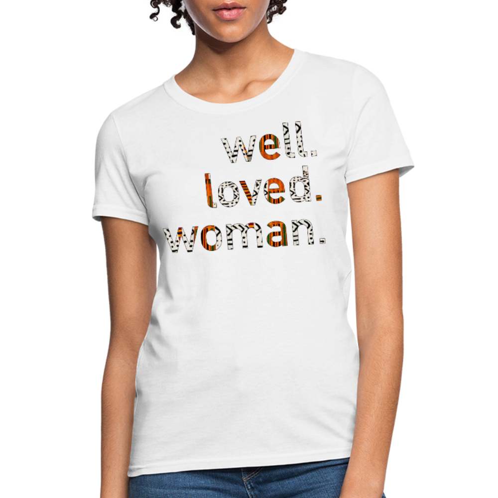Cream Multi Mudcloth Women's T-Shirt - white