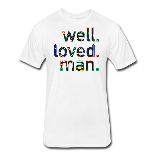 Well Loved Man Fitted Cotton/Poly T-Shirt - white