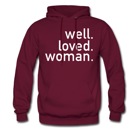 Well Loved Woman Unisex Hoodie - burgundy