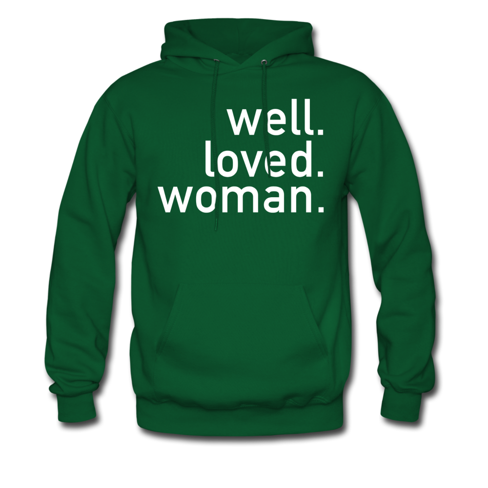 Well Loved Woman Unisex Hoodie - forest green