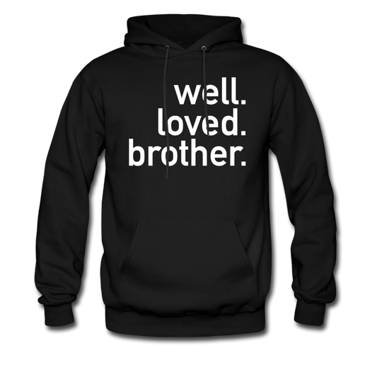 Well Loved Brother Hoodie - black