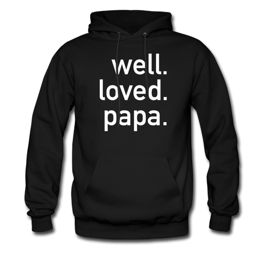 Well Loved Papa Men's Hoodie - black