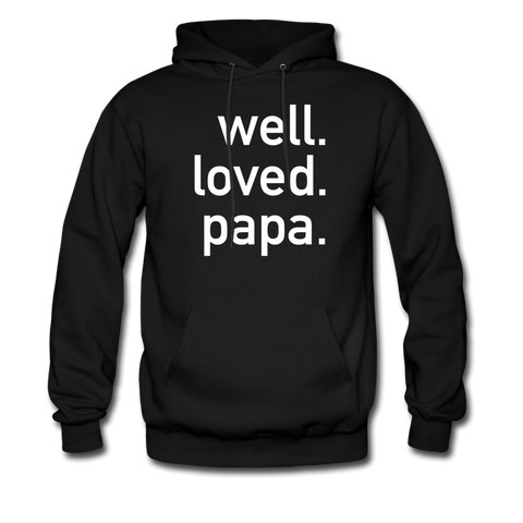 Well Loved Papa Men's Hoodie - black