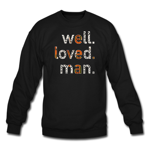 Well Loved Man Crewneck Sweatshirt - black