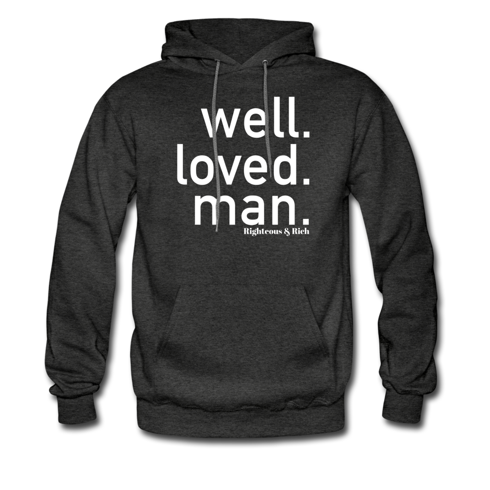 Well Loved Man Hoodie - charcoal grey